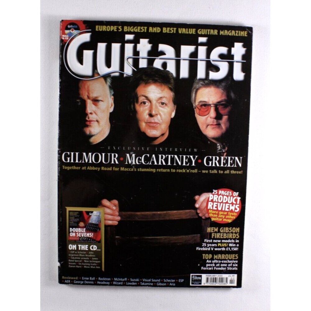 Guitarist Magazine The BEATLES Paul McCartney Gilmour Green feb 2000